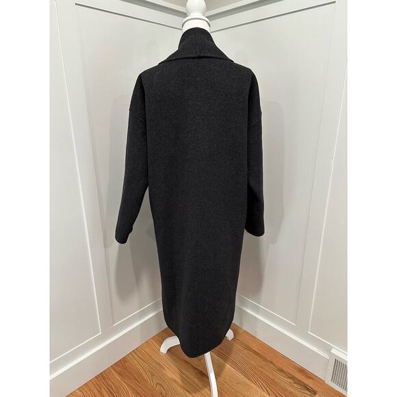 Eileen Fisher Double Face Wool/Cashmere Blend Shaw Collar Coat - Picture 5 of 8